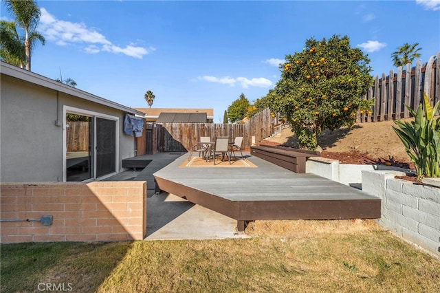 exterior space with a wooden deck