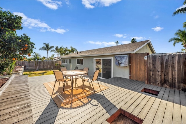 view of wooden deck