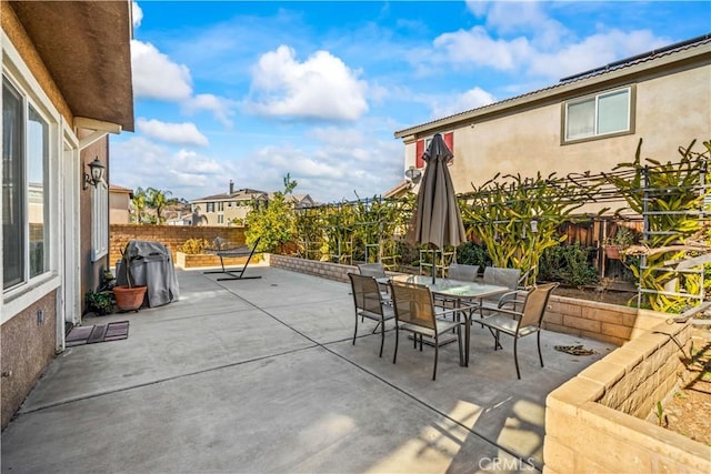 view of patio / terrace with area for grilling