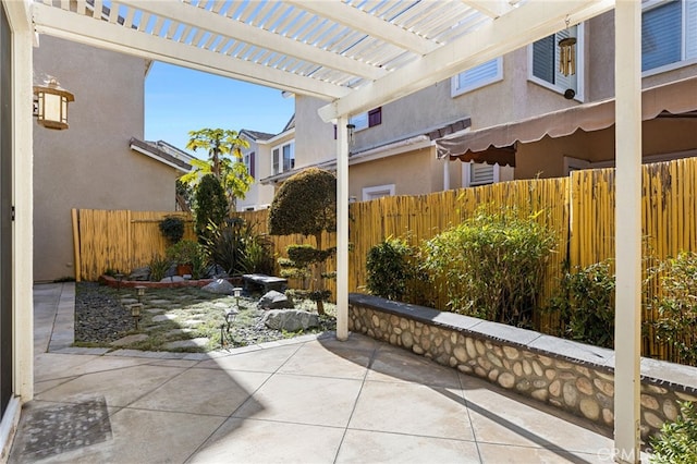 view of patio / terrace with a pergola