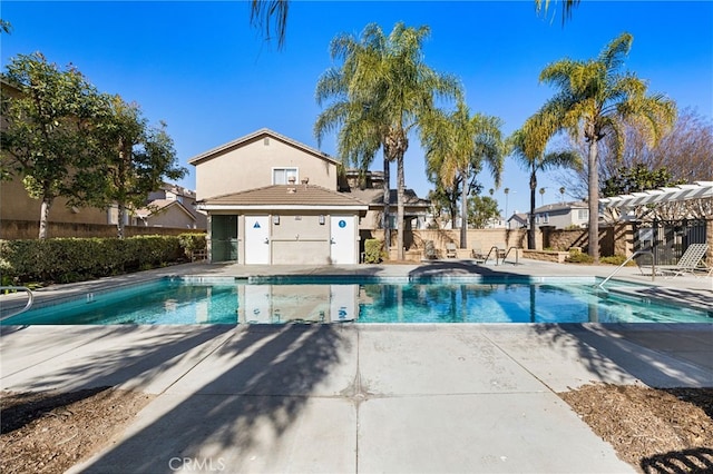 view of pool featuring a patio area