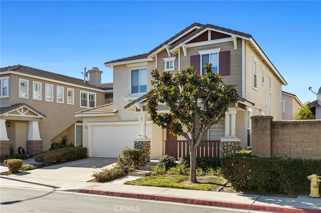 view of front of home featuring a garage