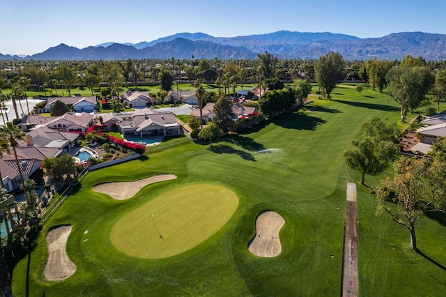 drone / aerial view featuring a mountain view