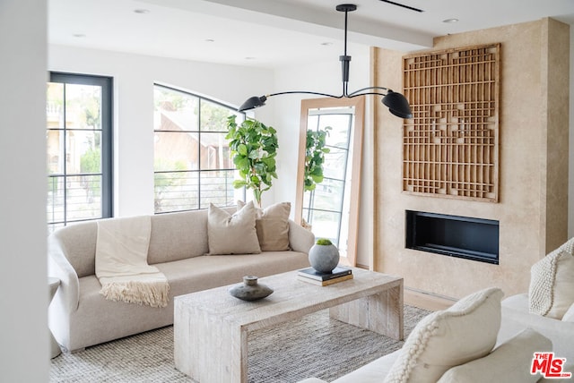 living room with a wealth of natural light