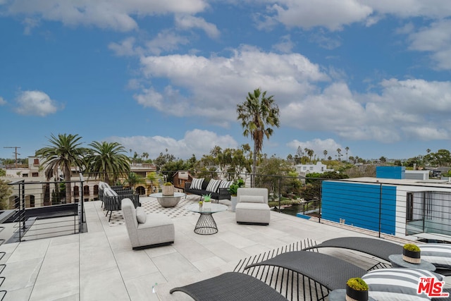 view of patio / terrace with an outdoor living space