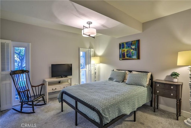 view of carpeted bedroom