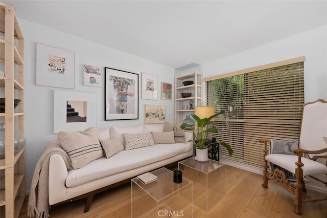 living room featuring hardwood / wood-style floors