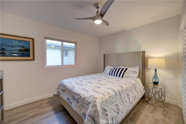 29 11th St, Cayucos, CA 93430 - bedroom with wood finished floors and ceiling fan