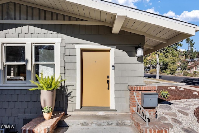 view of doorway to property