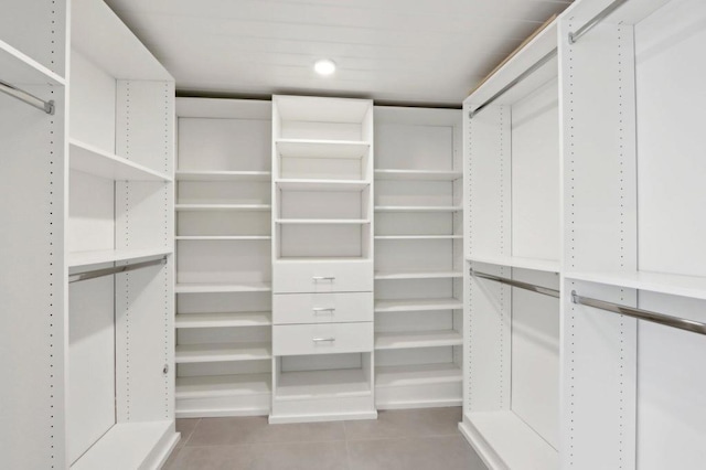 view of walk in closet