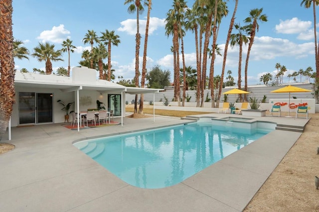 view of pool with a patio