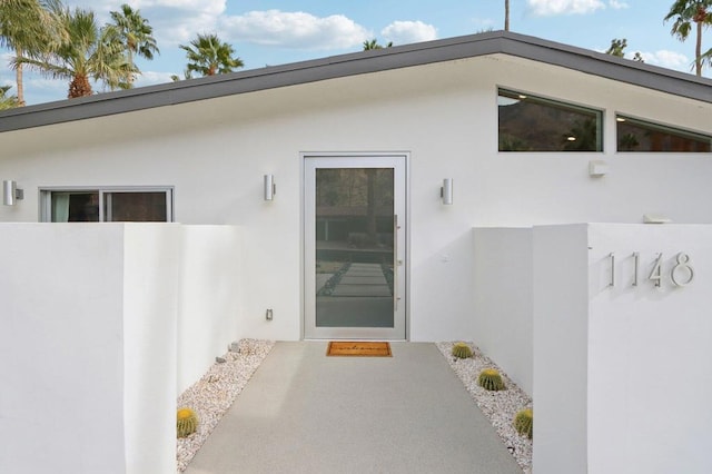 view of doorway to property