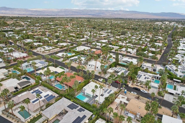 aerial view featuring a mountain view