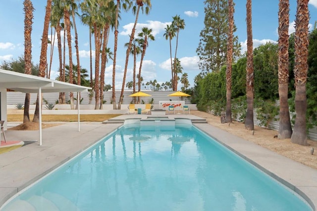 view of pool with a patio