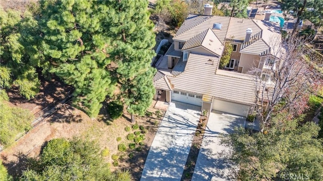 birds eye view of property