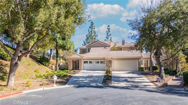 view of property with a garage