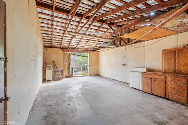 miscellaneous room with concrete flooring