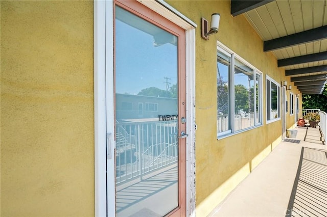 exterior space with a balcony