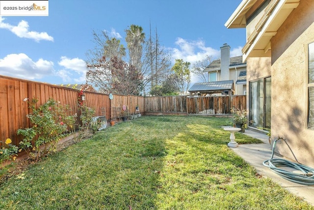 view of yard with a patio