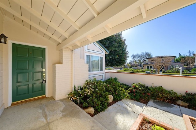 view of doorway to property