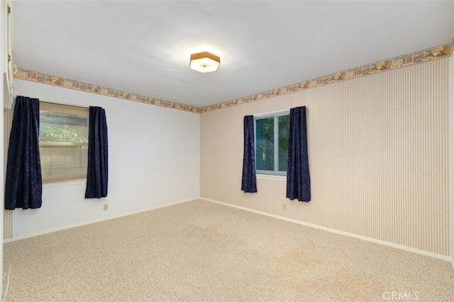 view of carpeted empty room