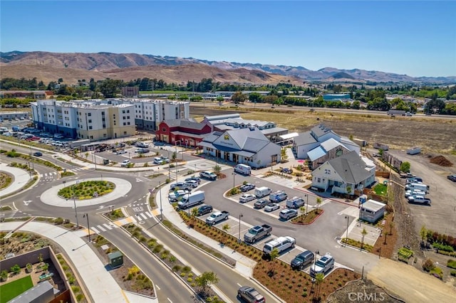 aerial view featuring a mountain view