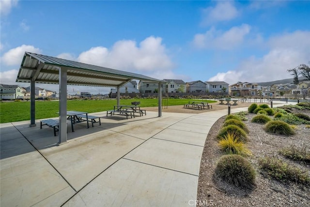 view of home's community featuring a gazebo and a lawn