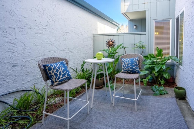 balcony featuring a patio area