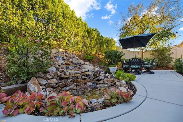 view of yard featuring a patio