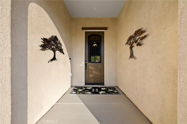 view of doorway to property