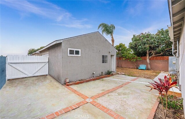 exterior space with a patio