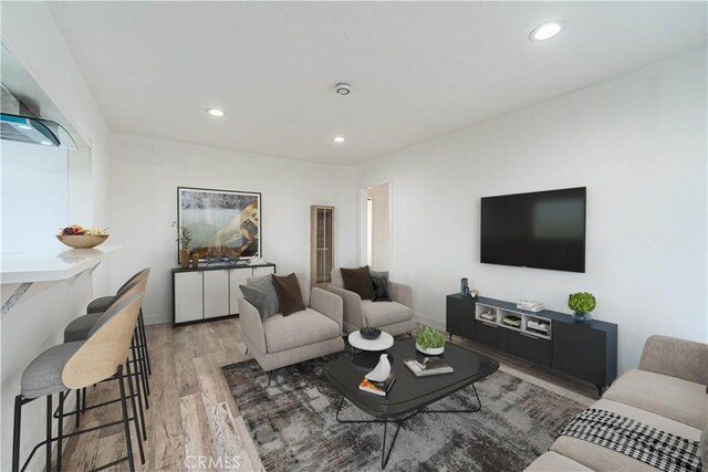 living room featuring hardwood / wood-style floors