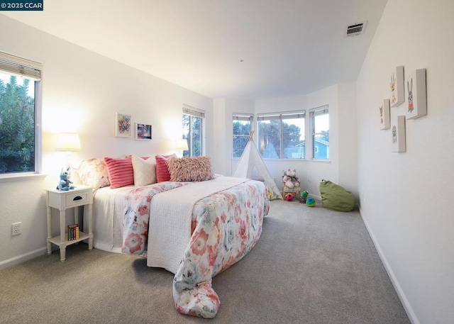 view of carpeted bedroom