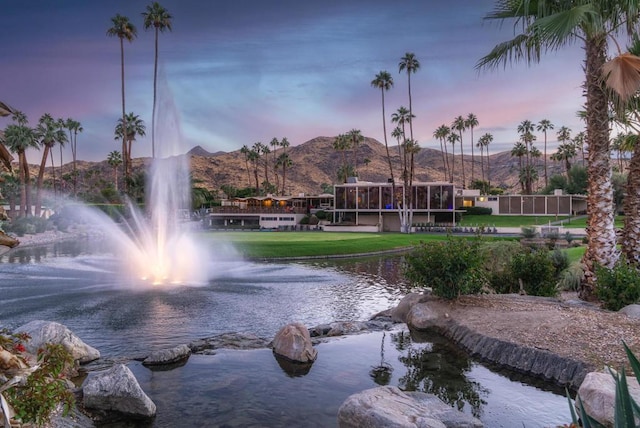 view of water feature featuring a mountain view