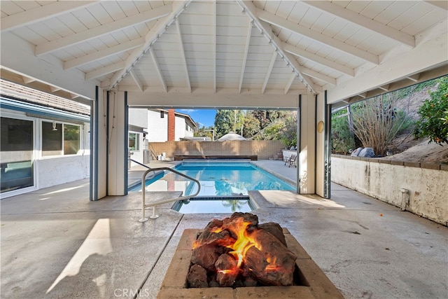 view of pool with a patio