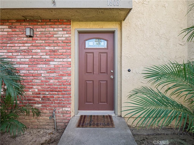 view of doorway to property