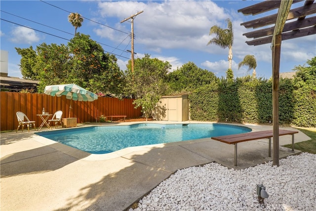 view of pool with a patio area