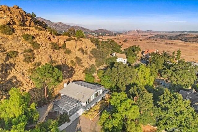 aerial view featuring a mountain view