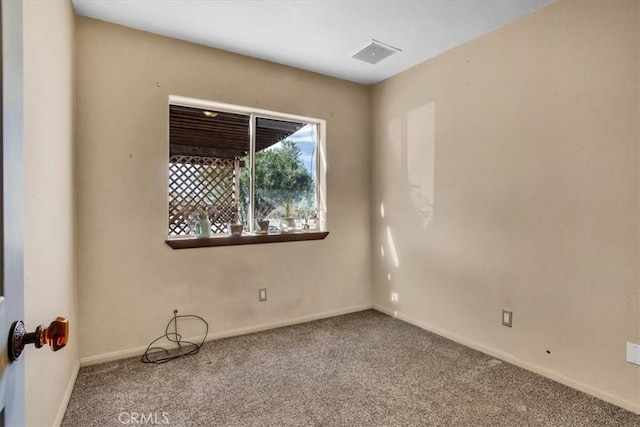 view of carpeted empty room