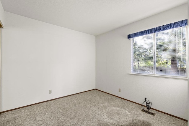 view of carpeted spare room