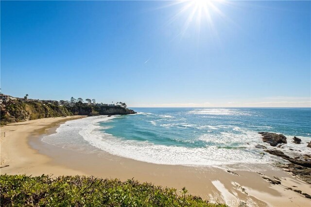 property view of water with a view of the beach