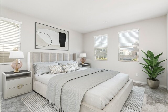 view of carpeted bedroom