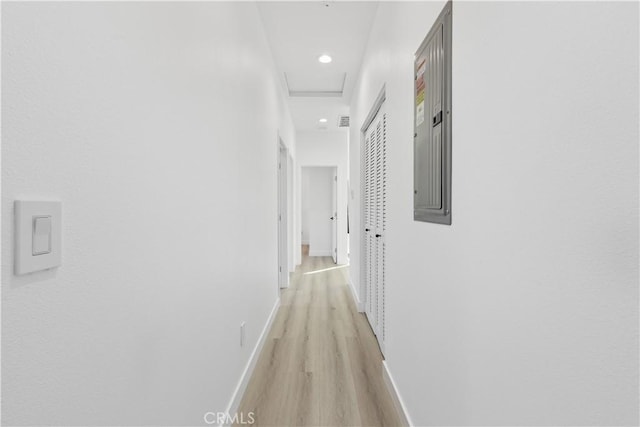 hallway featuring light hardwood / wood-style flooring