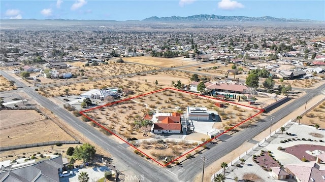 bird's eye view featuring a mountain view