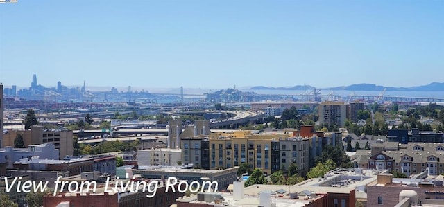 view of city featuring a mountain view