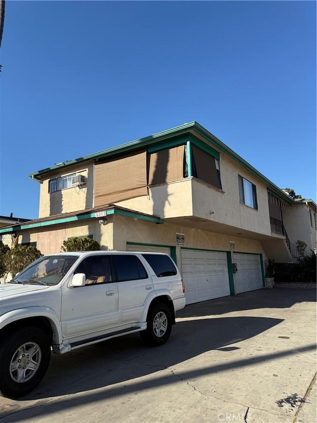 view of property with a garage