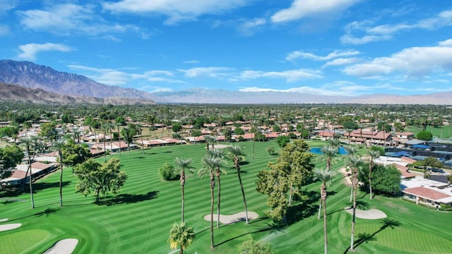 aerial view featuring a mountain view