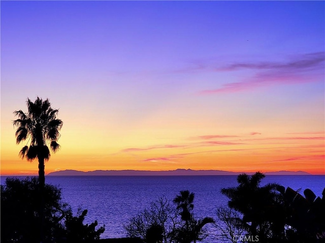 property view of water with a mountain view