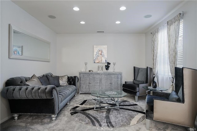 view of carpeted living room