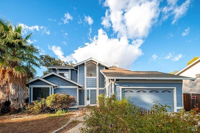 view of front of home featuring a garage